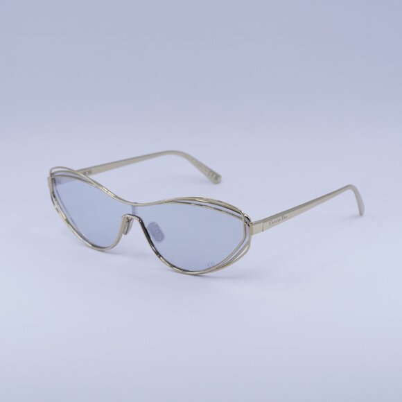 🕶️ New Dior DIORFILDIOR M1U B0A4 Sunglasses - Gold Frame, Silver Mirror Lenses - Picture 1 of 11